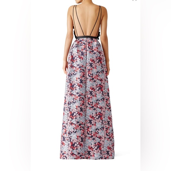 ML Monique Lhuiller Multi Floral Jaquan Gown - Picture 5 of 16